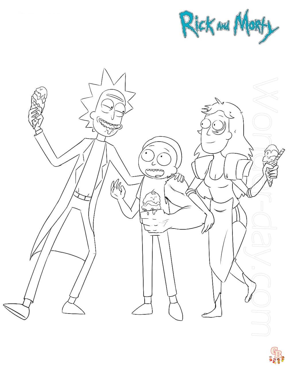 Rick and Morty Coloring Pages 5 1