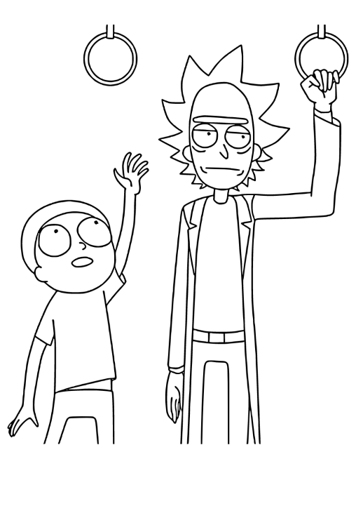 Get Creative with Rick and Morty Coloring Pages - Printable, Free