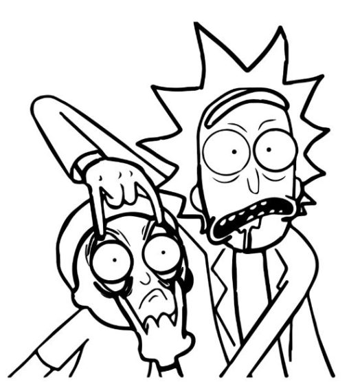 Printable Rick and Morty Coloring Pages Free for Kids And Adults