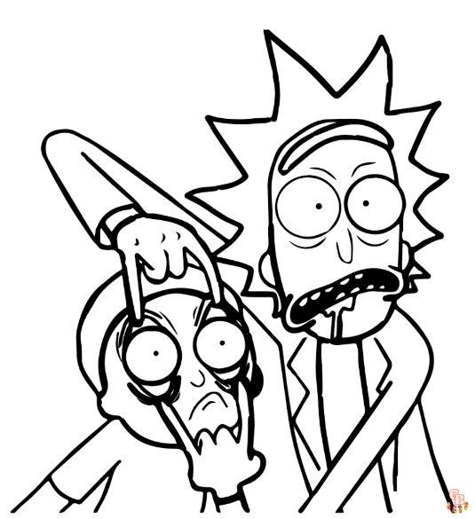 Dibujos para colorear de Rick y Morty 7