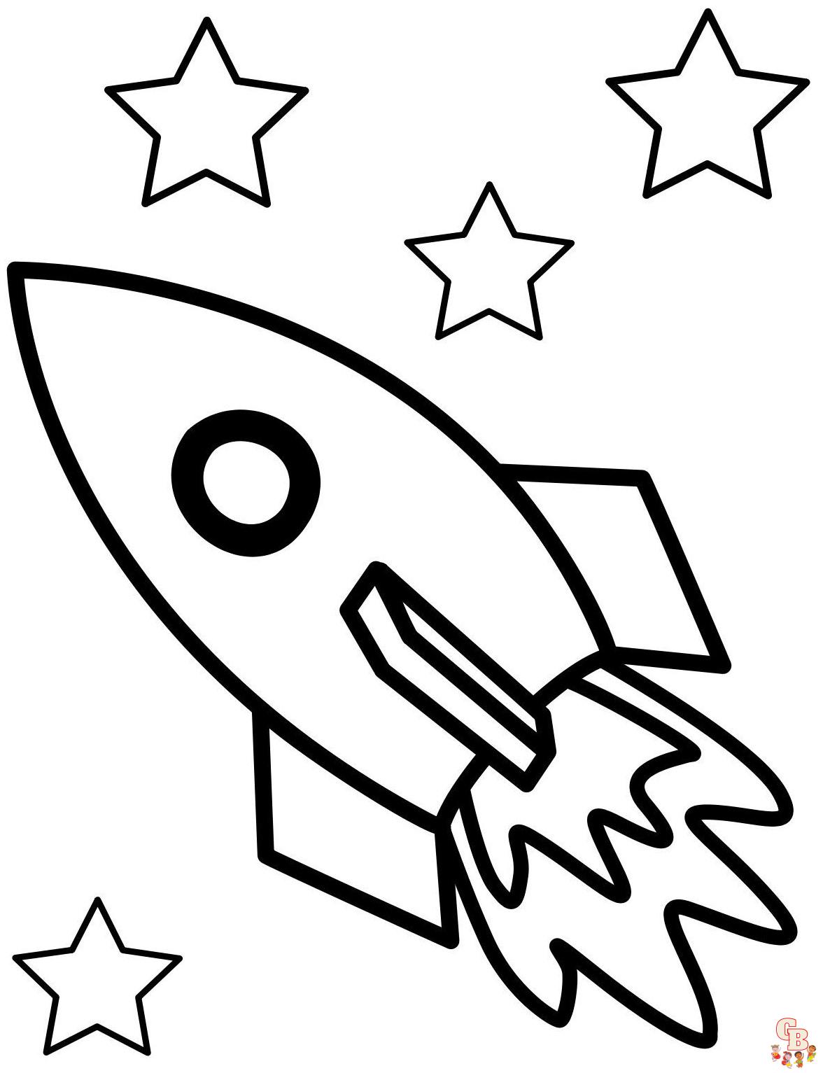 Rocket Ship Coloring Pages