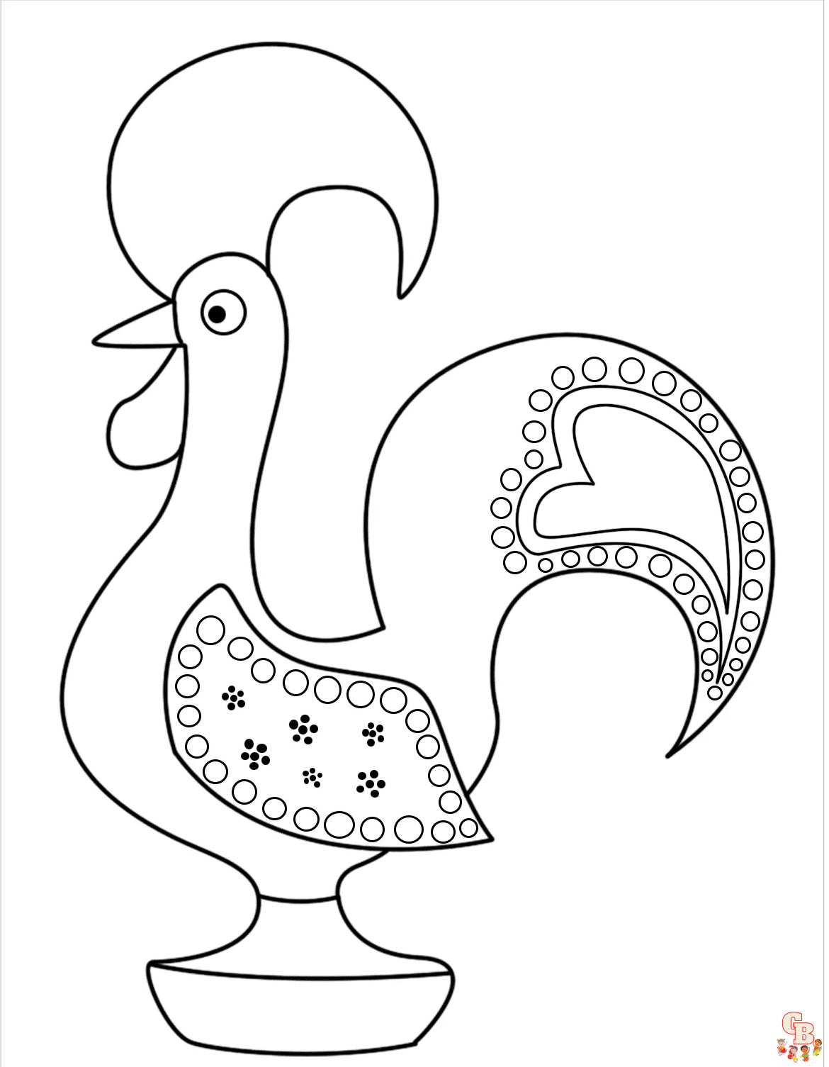 Rooster Coloring Pages 1