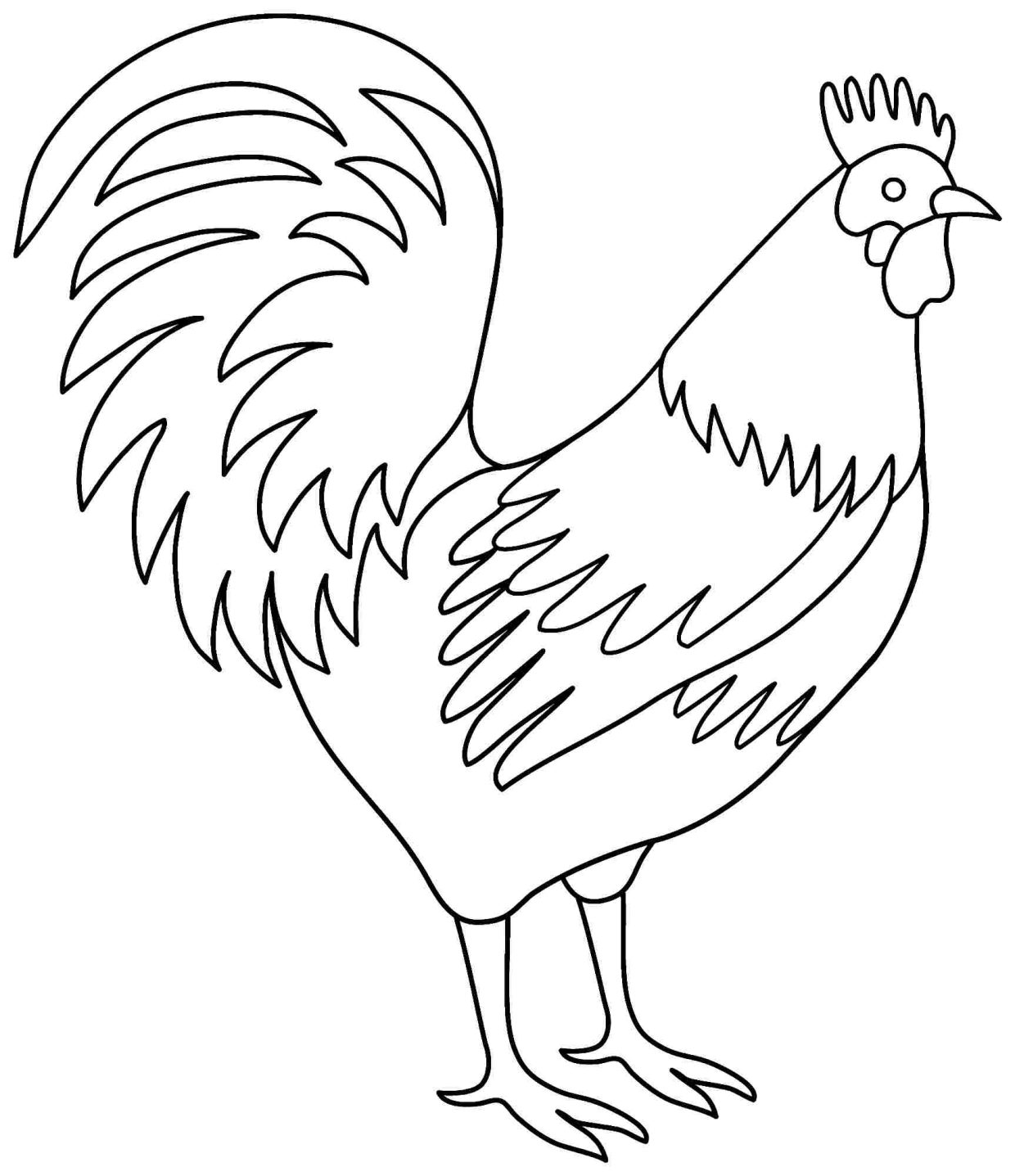 Rooster Coloring Pages 2