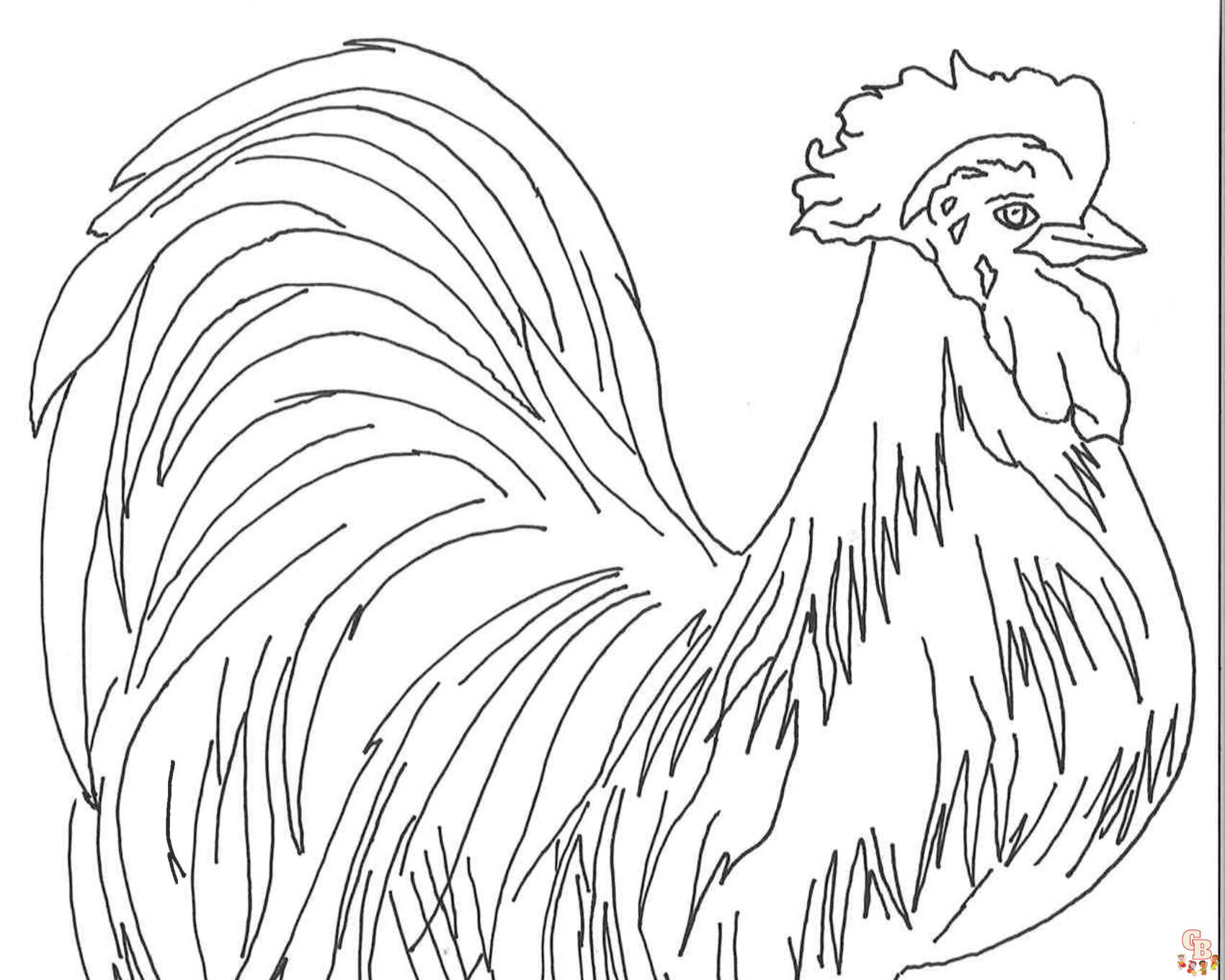 Rooster Coloring Pages 3