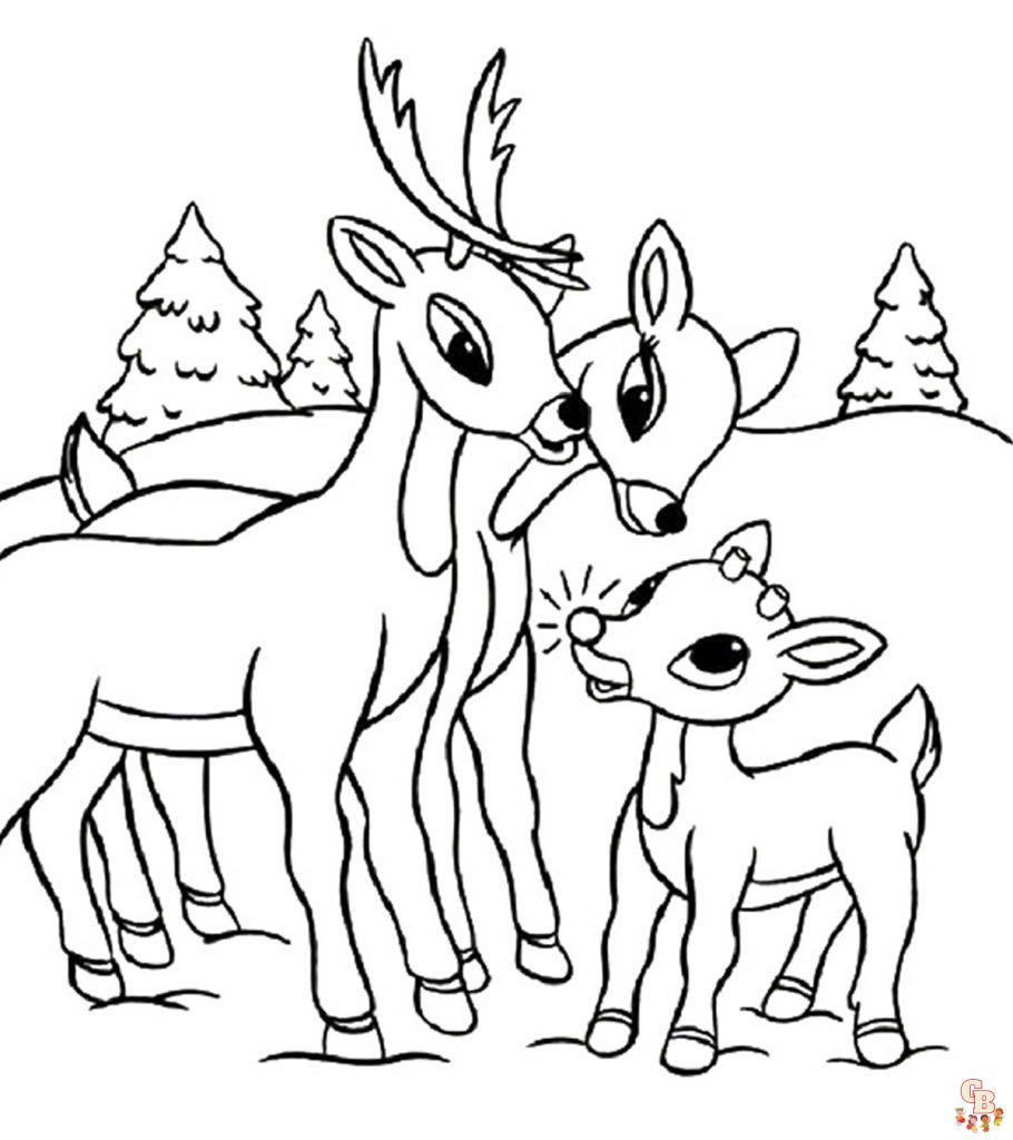 Rudolph Red Nosed Reindeer Coloring Pages 5