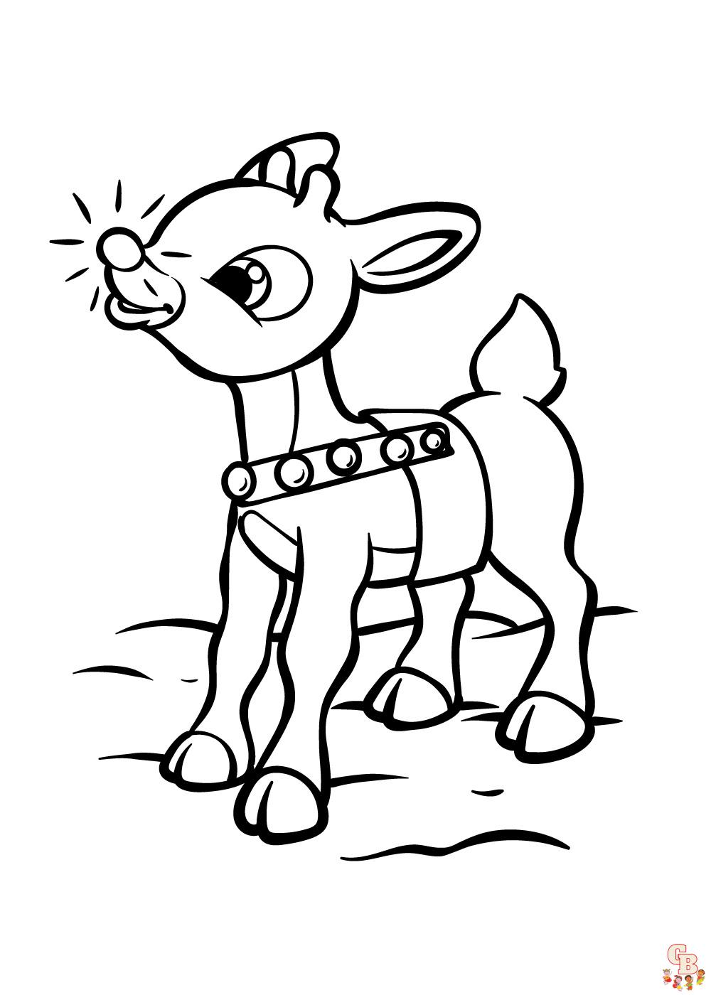 Rudolph Red Nosed Reindeer Coloring Pages 6