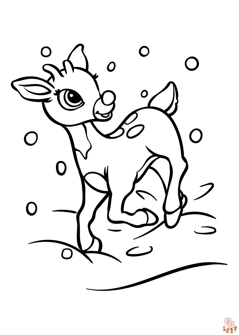 Rudolph Red Nosed Reindeer Coloring Pages 7