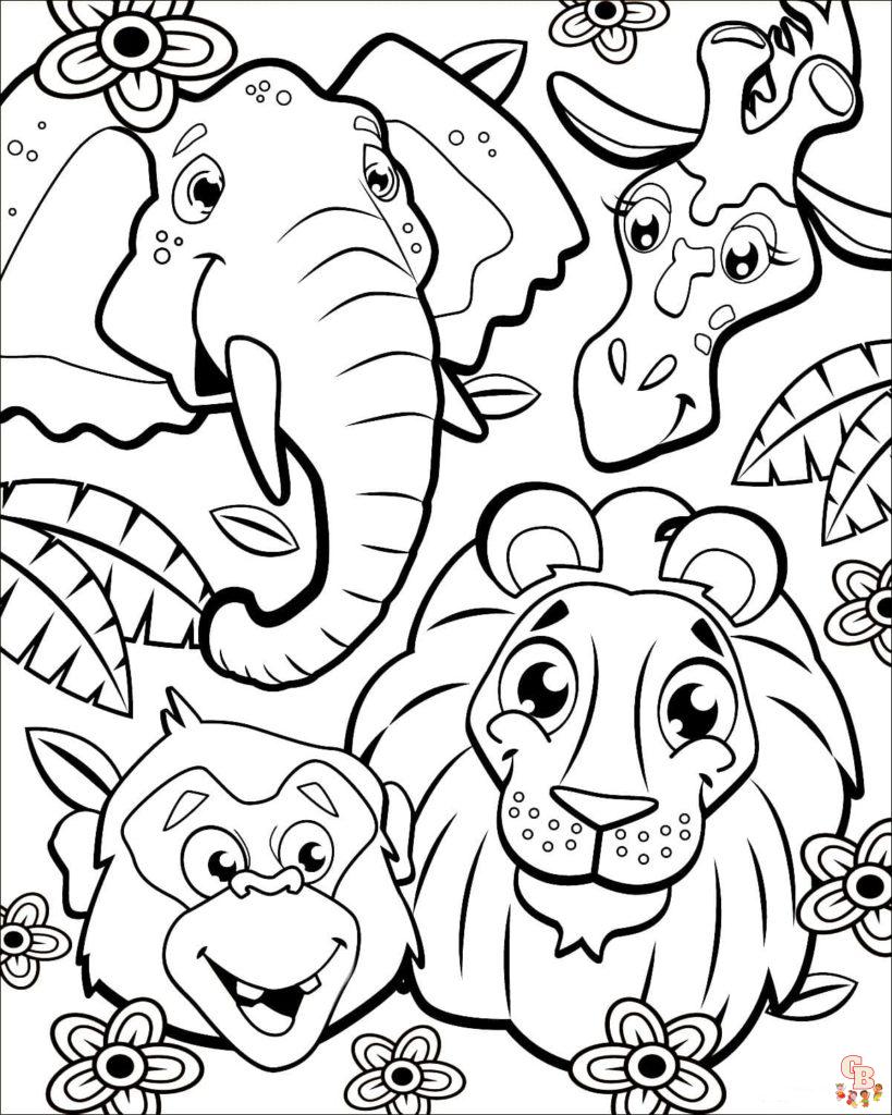 P ginas Para Colorir Divertidas E Gratuitas Do Safari Para Crian as 