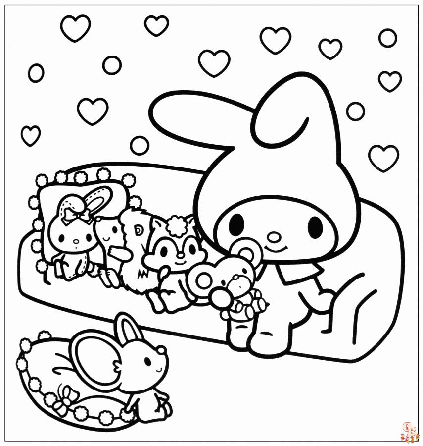 Sanrio Coloring Pages  Hello kitty colouring pages, Cartoon