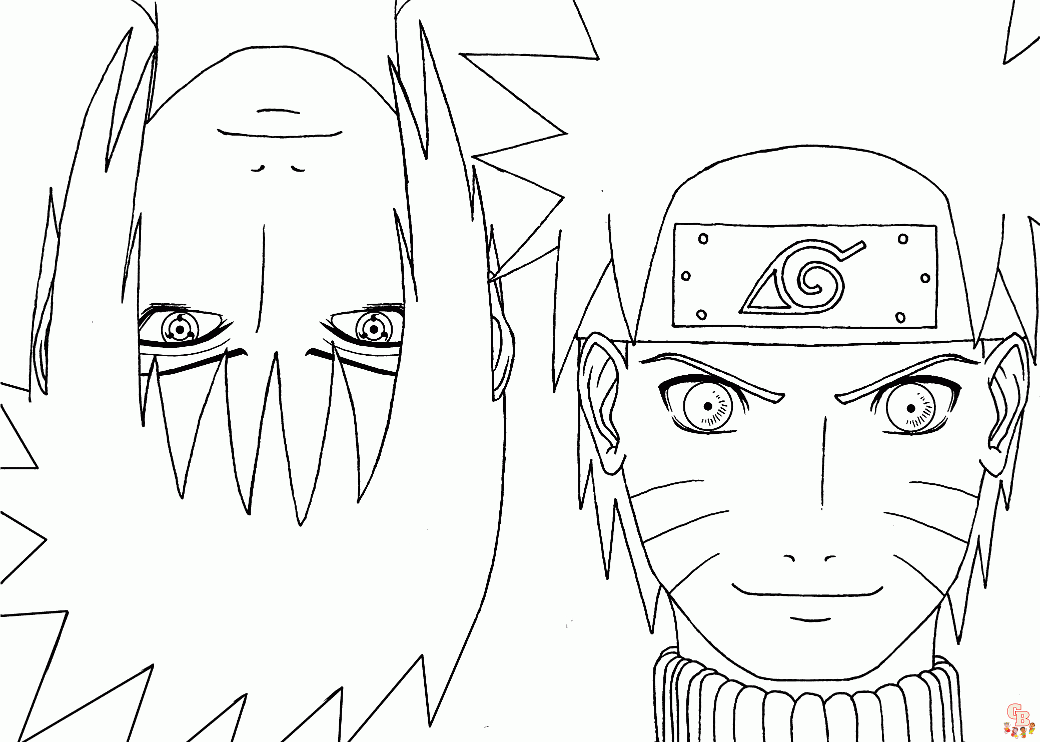 naruto and boruto Coloring Page - Anime Coloring Pages