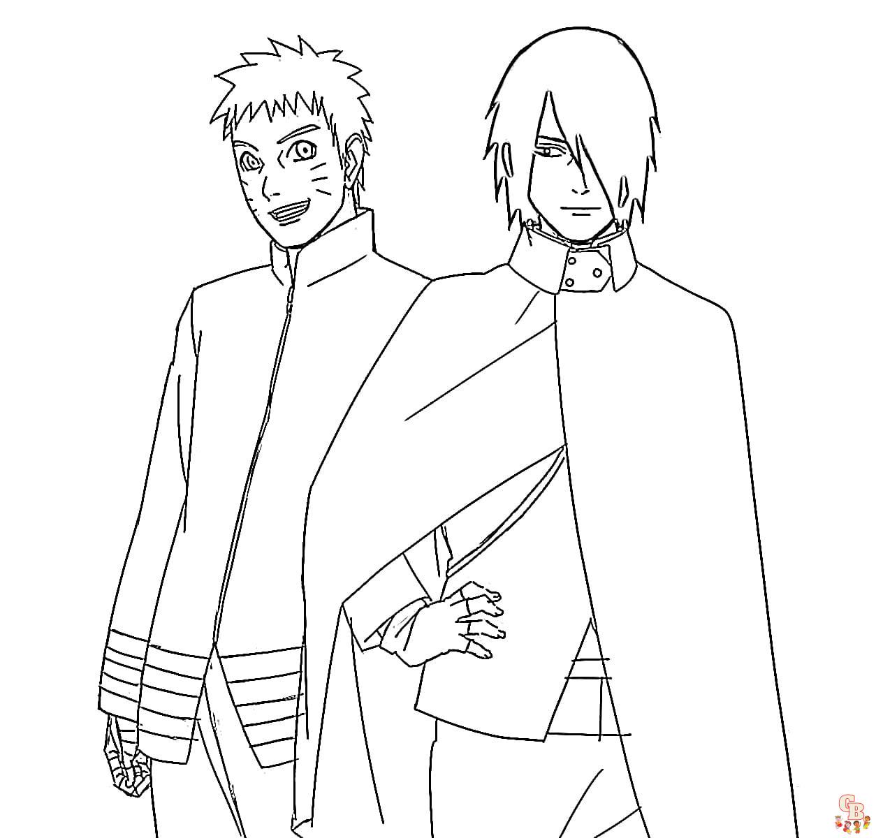 boruto 1 Coloring Page - Anime Coloring Pages