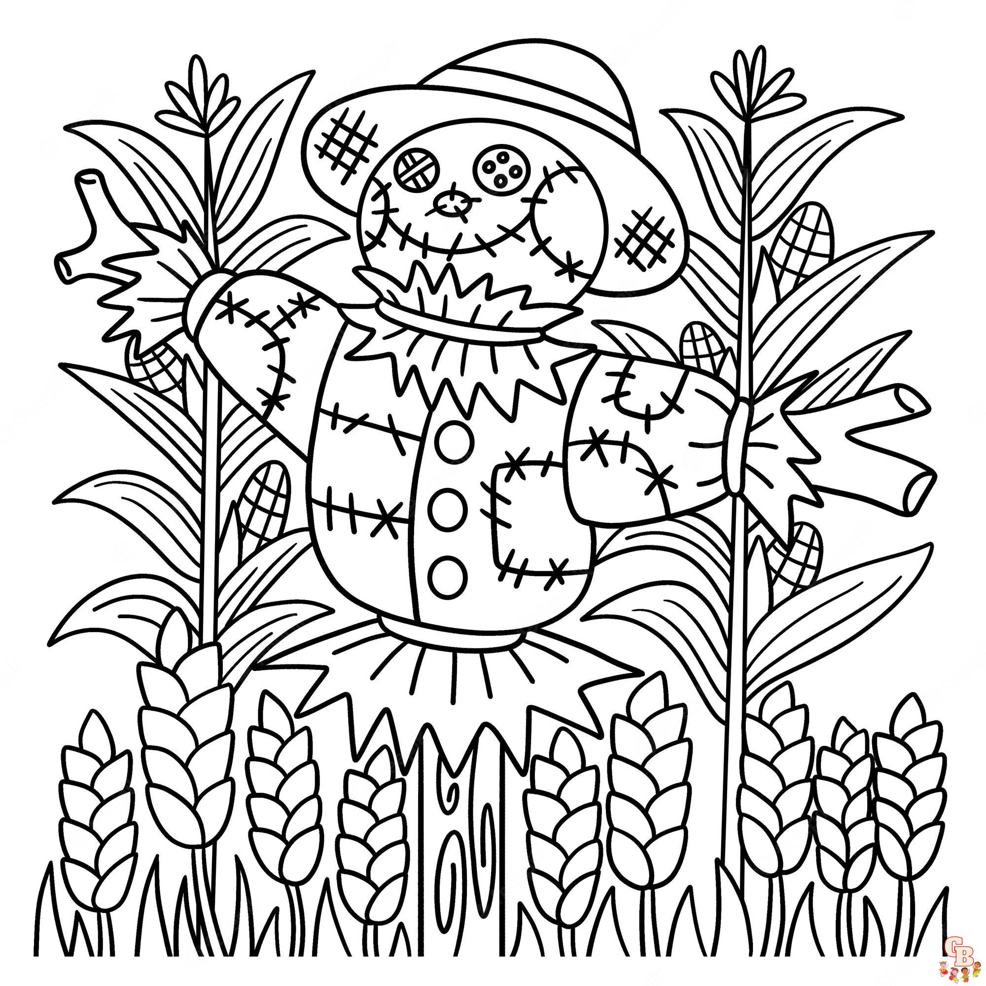 Scarecrow Coloring Pages 2