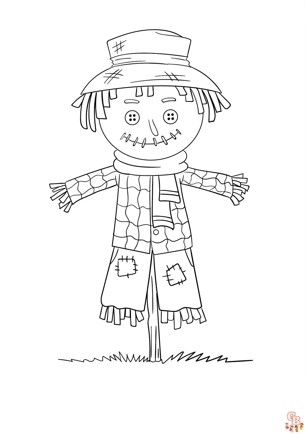 Scarecrow Coloring Pages 3 1