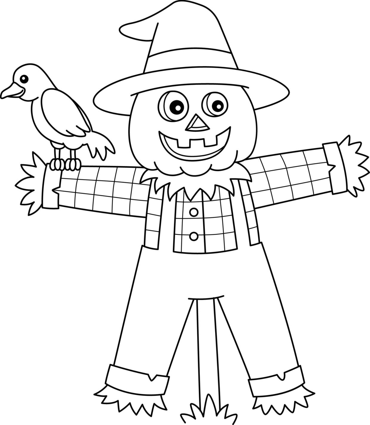 Free Scarecrow Coloring Pages Printable for Kids | GBcoloring