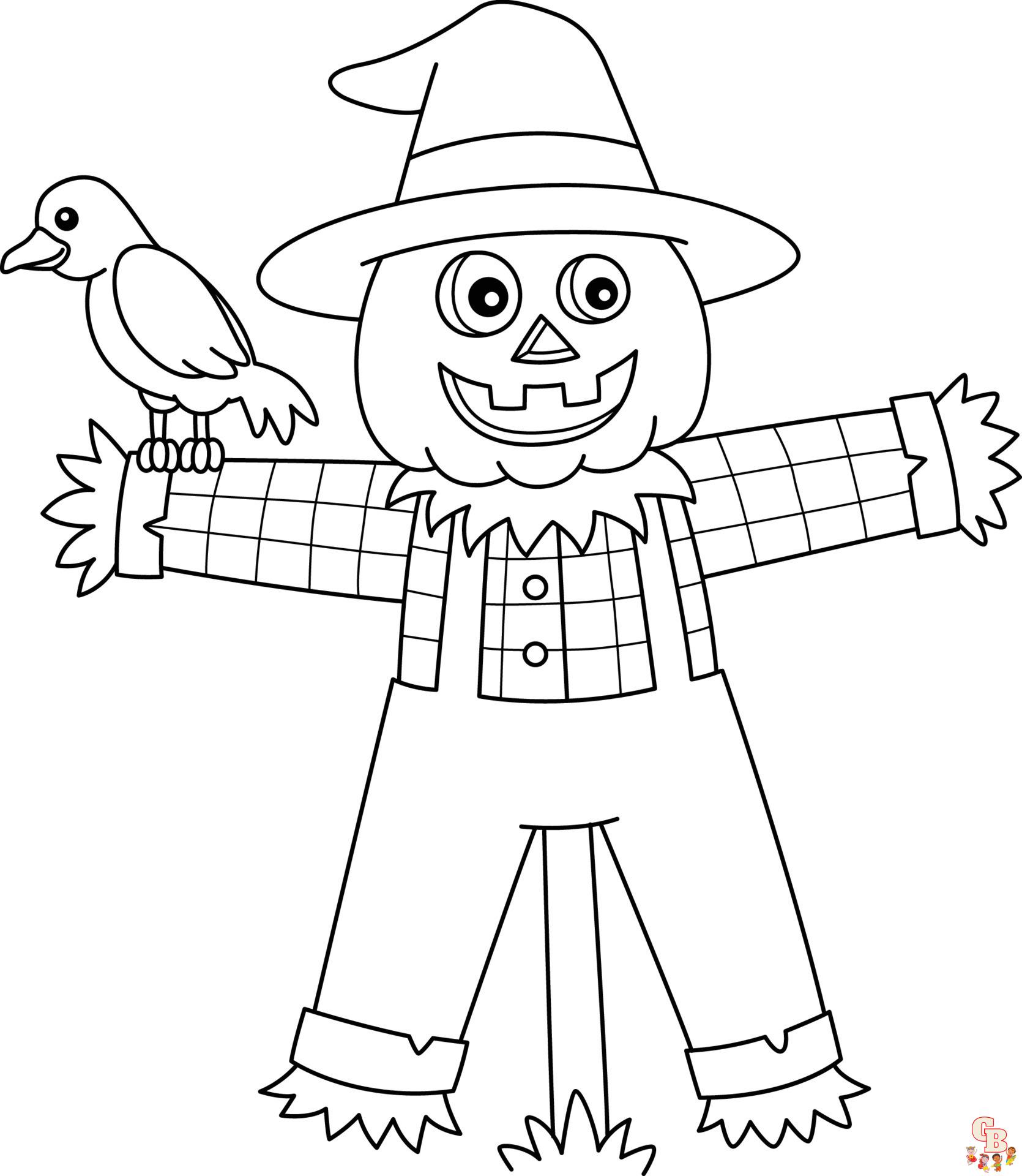 Scarecrow Coloring Pages 3
