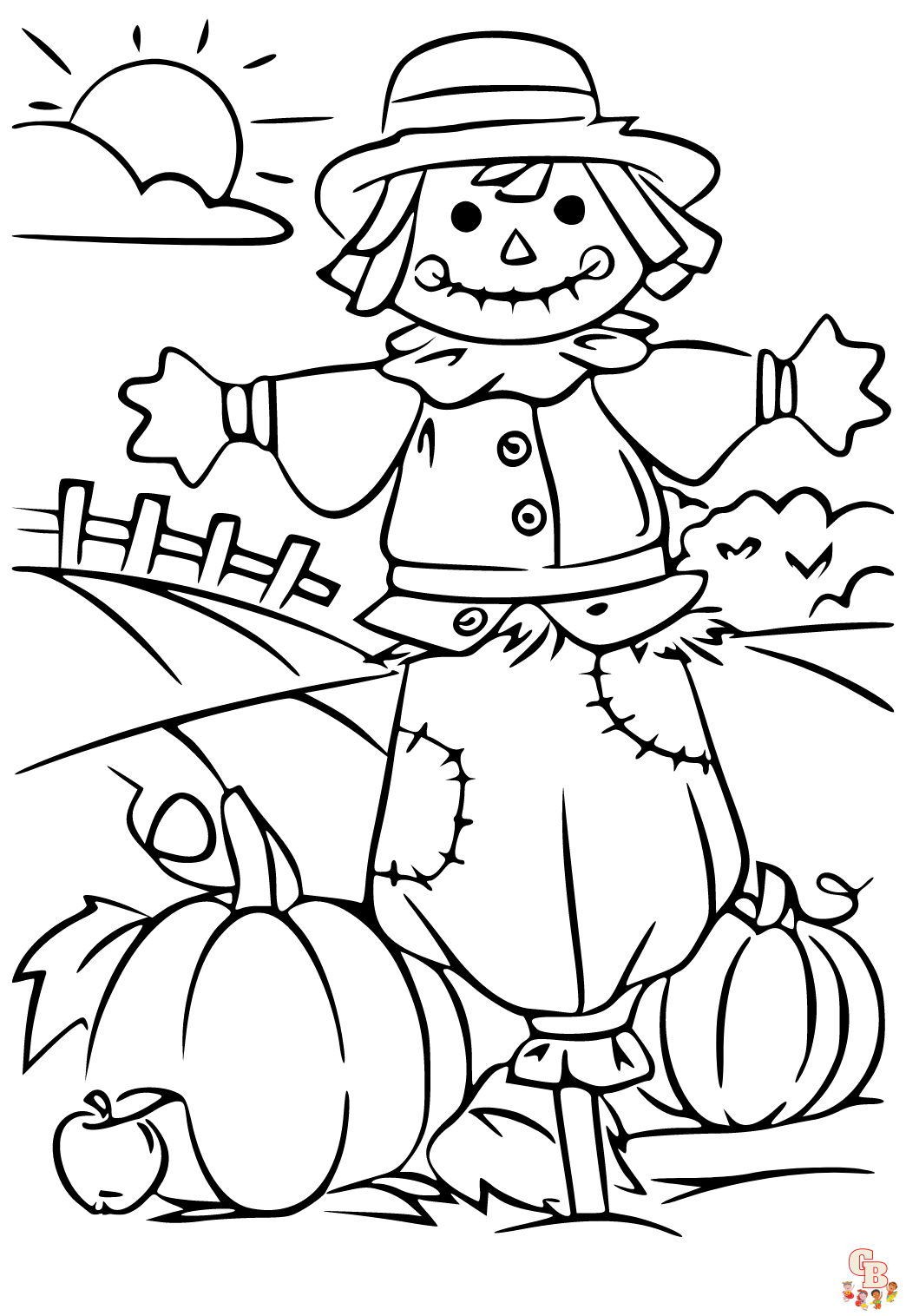 Scarecrow Coloring Pages 4