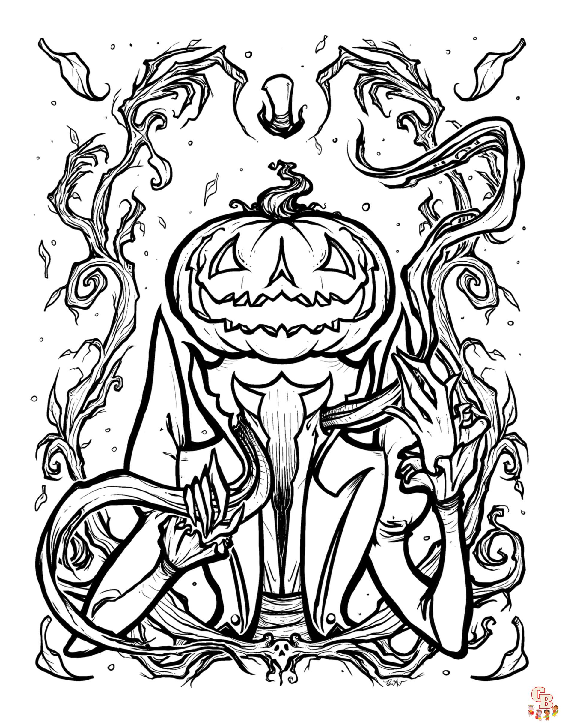 Scary Halloween coloring pages 3