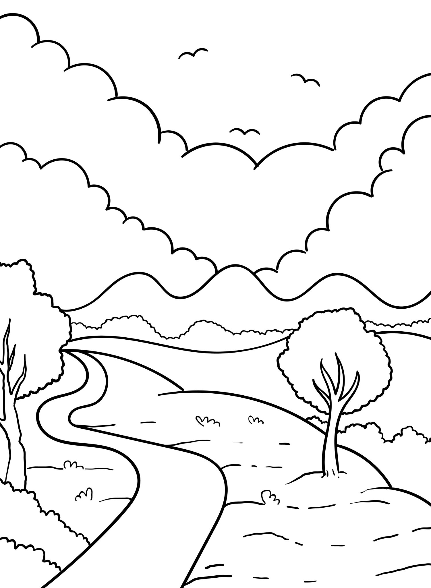 Scenic Coloring Pages Printable Free And Easy Gbcoloring