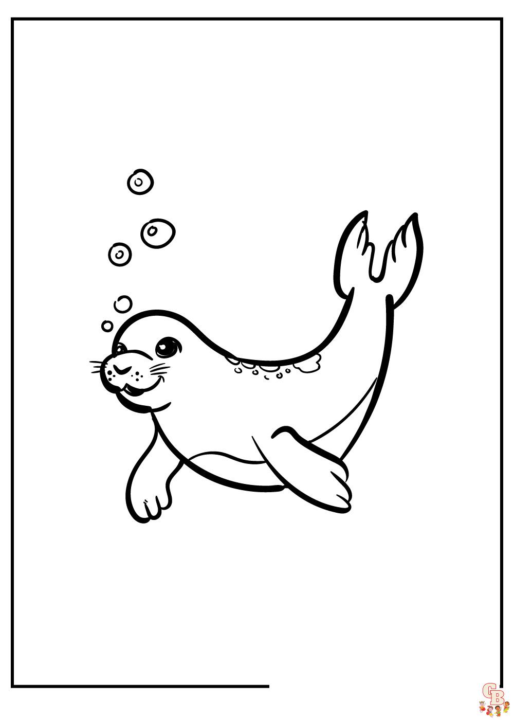 Seal Coloring Pages for kids