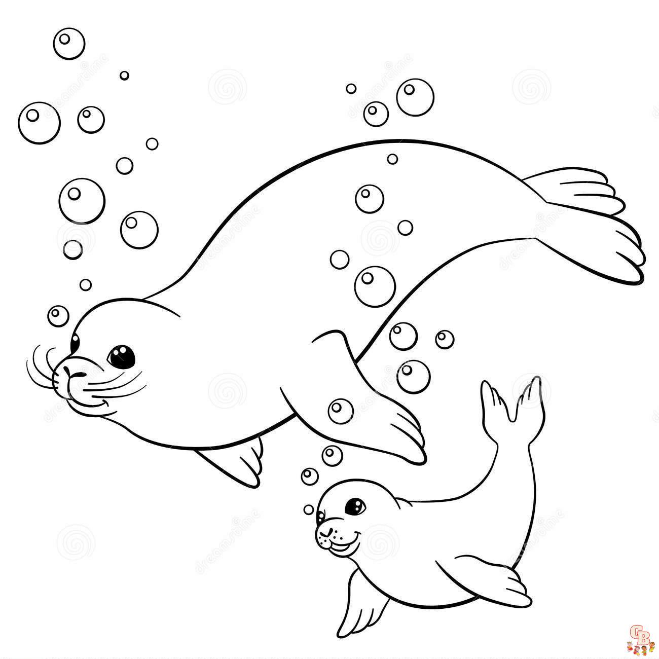 Seal Coloring Pages 3