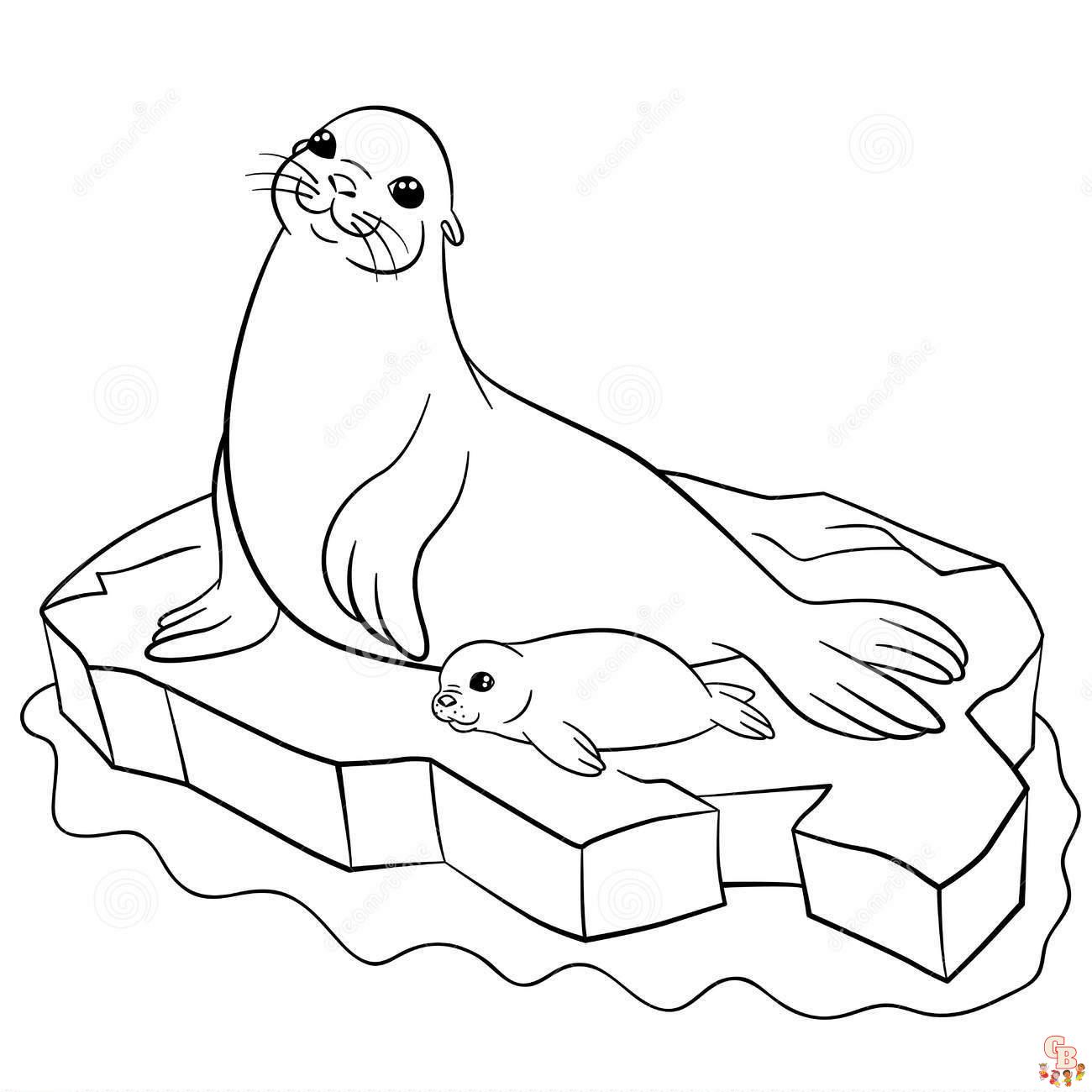 Seal Coloring Pages free