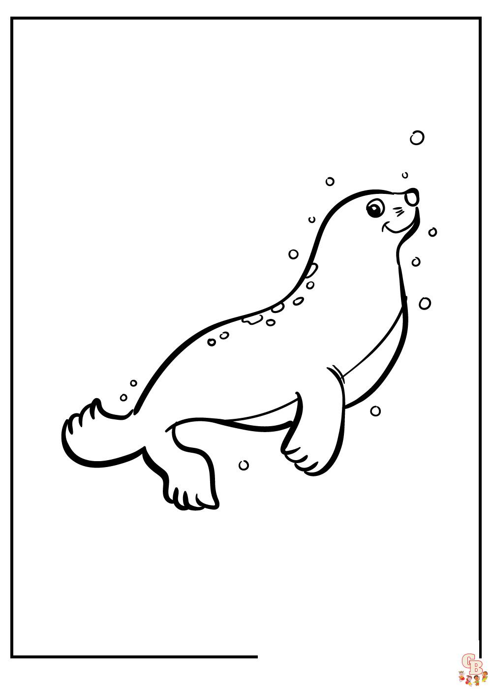 Seal Coloring Pages for kids