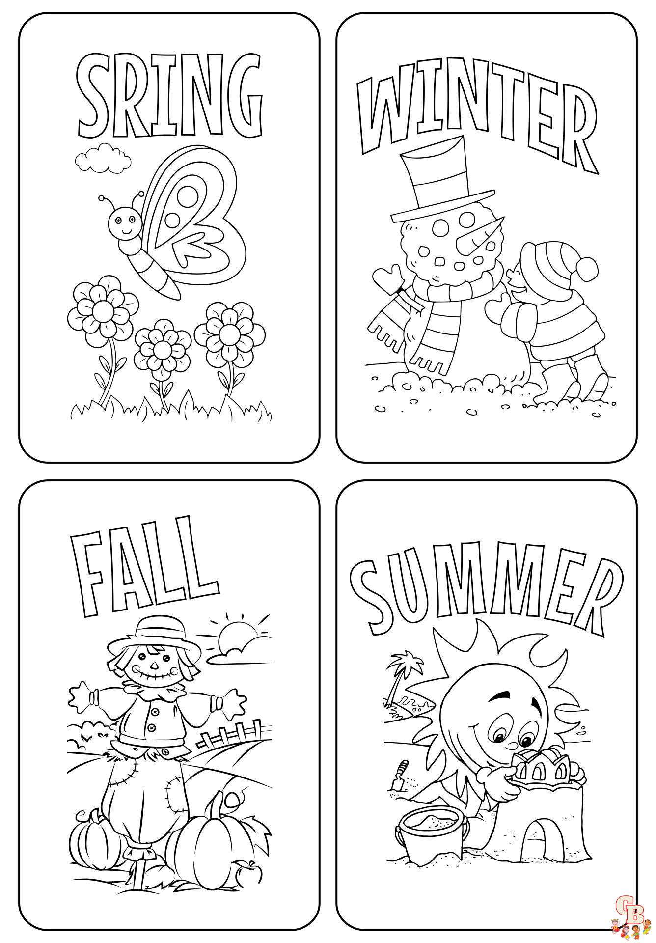 Seasons Coloring Pages 2