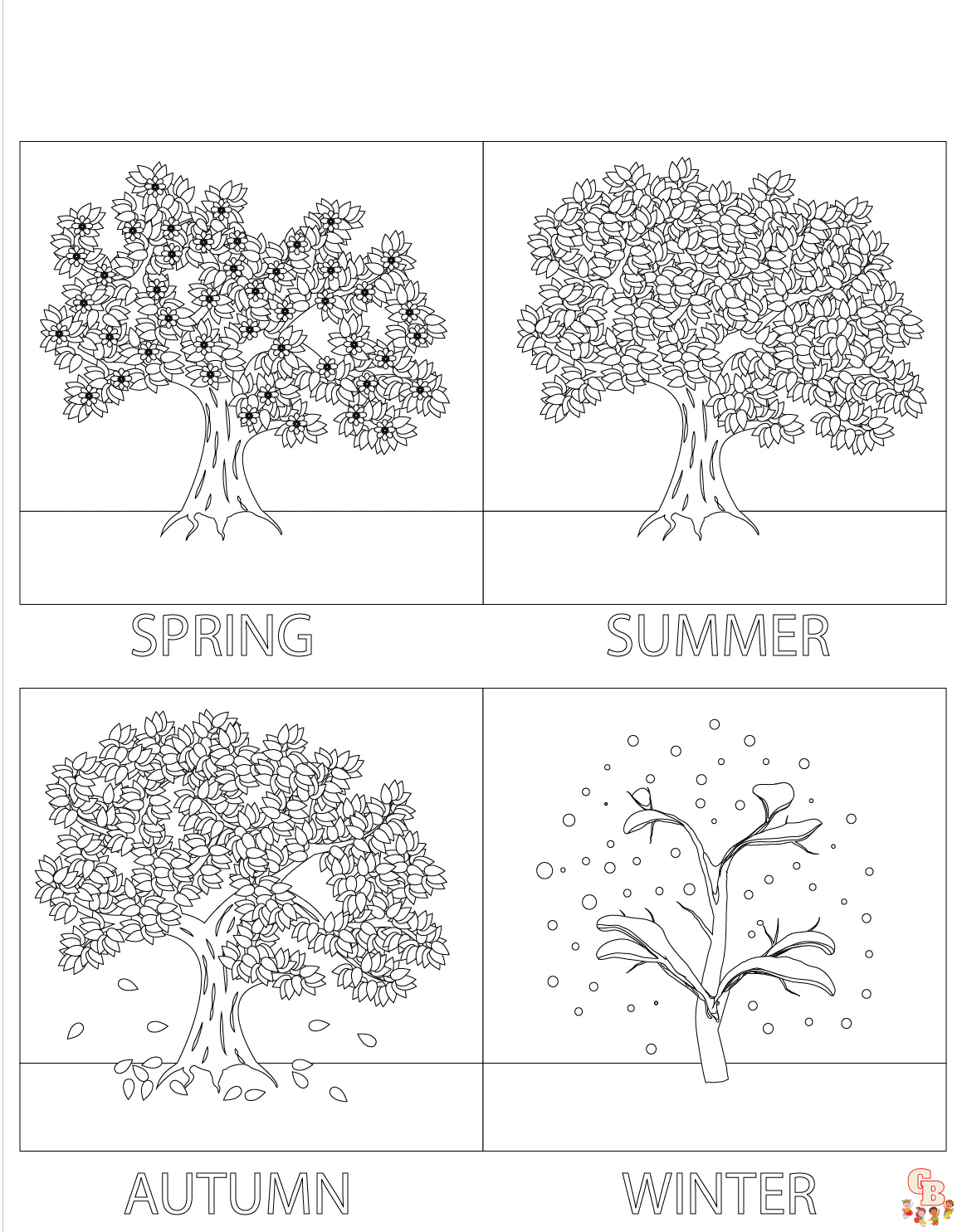 Seasons Coloring Pages 2