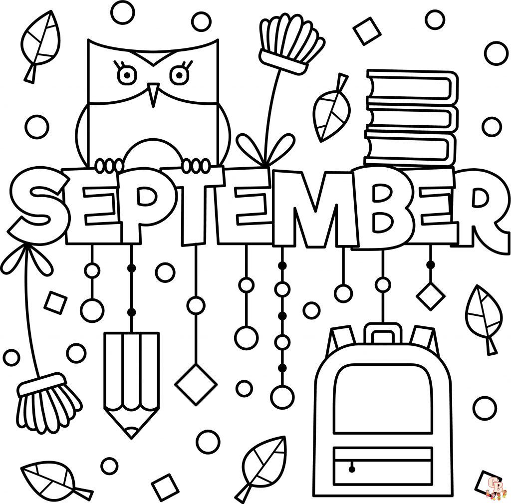 September Coloring Pages