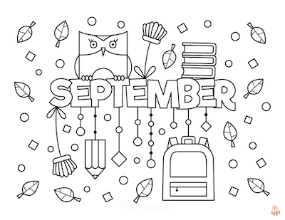 September Coloring Pages