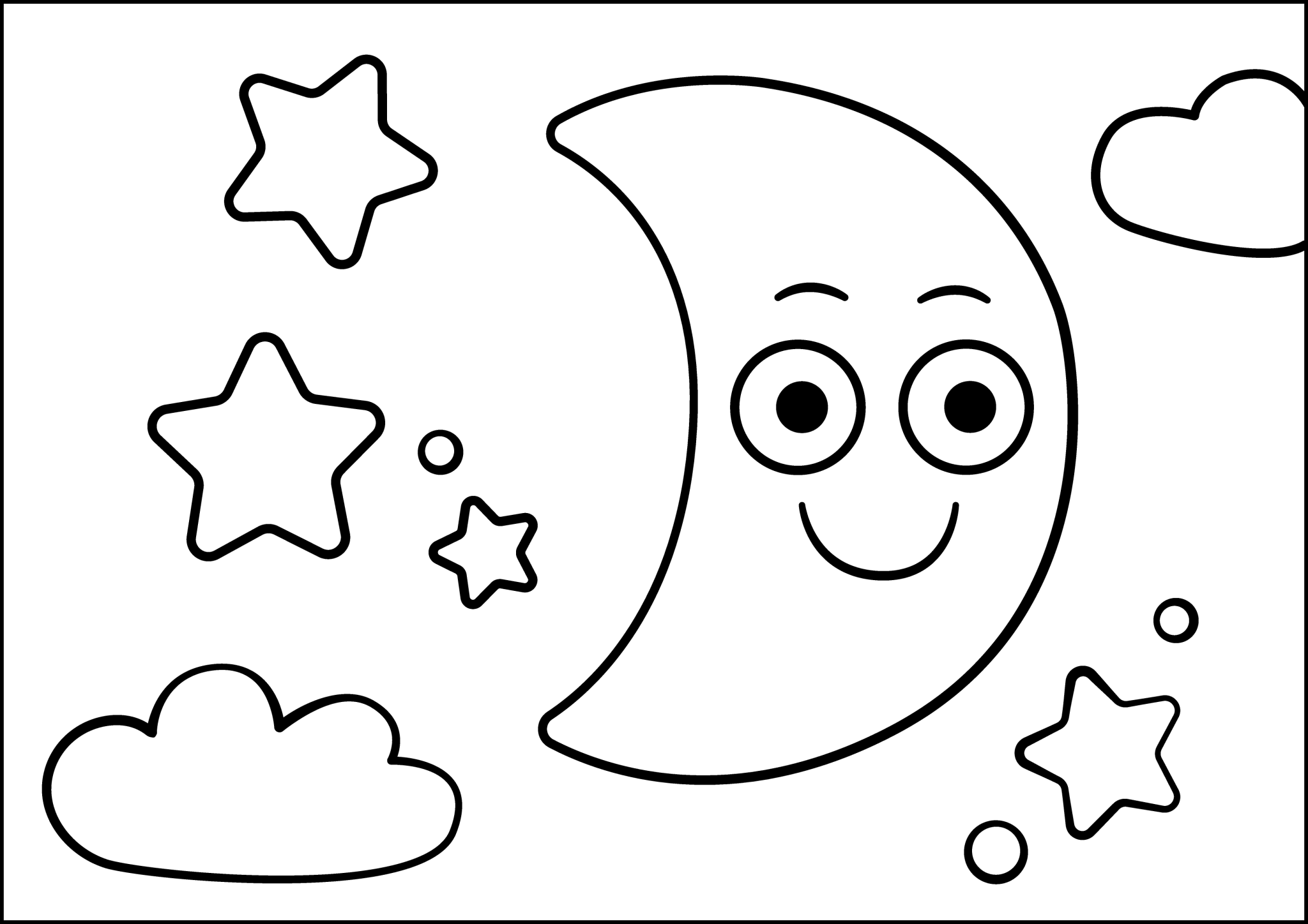 Moon shapes. Раскраски для детей фигуры.