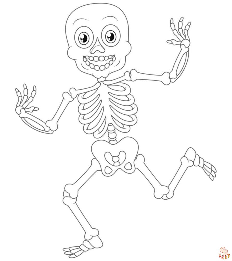 Skeleton Coloring Pages 1