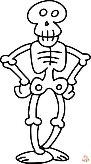 Skeleton Coloring Pages 2
