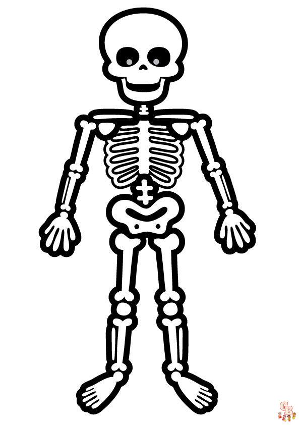 Skeleton Coloring Pages 5