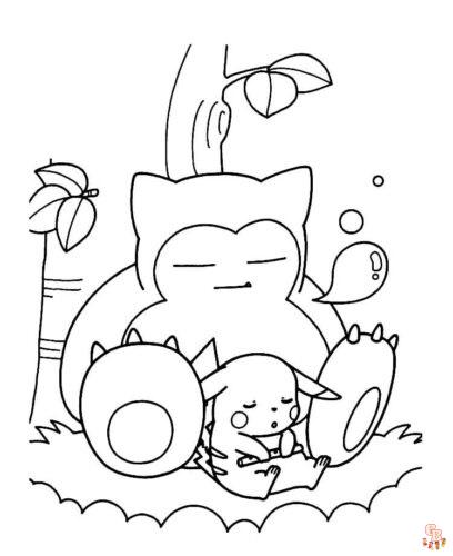 Snorlax Coloring Pages