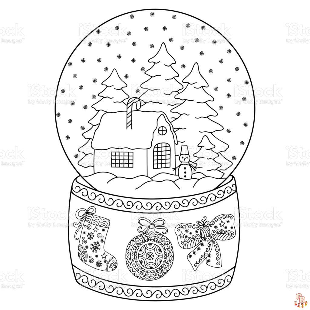 Snowglobe Coloring Pages