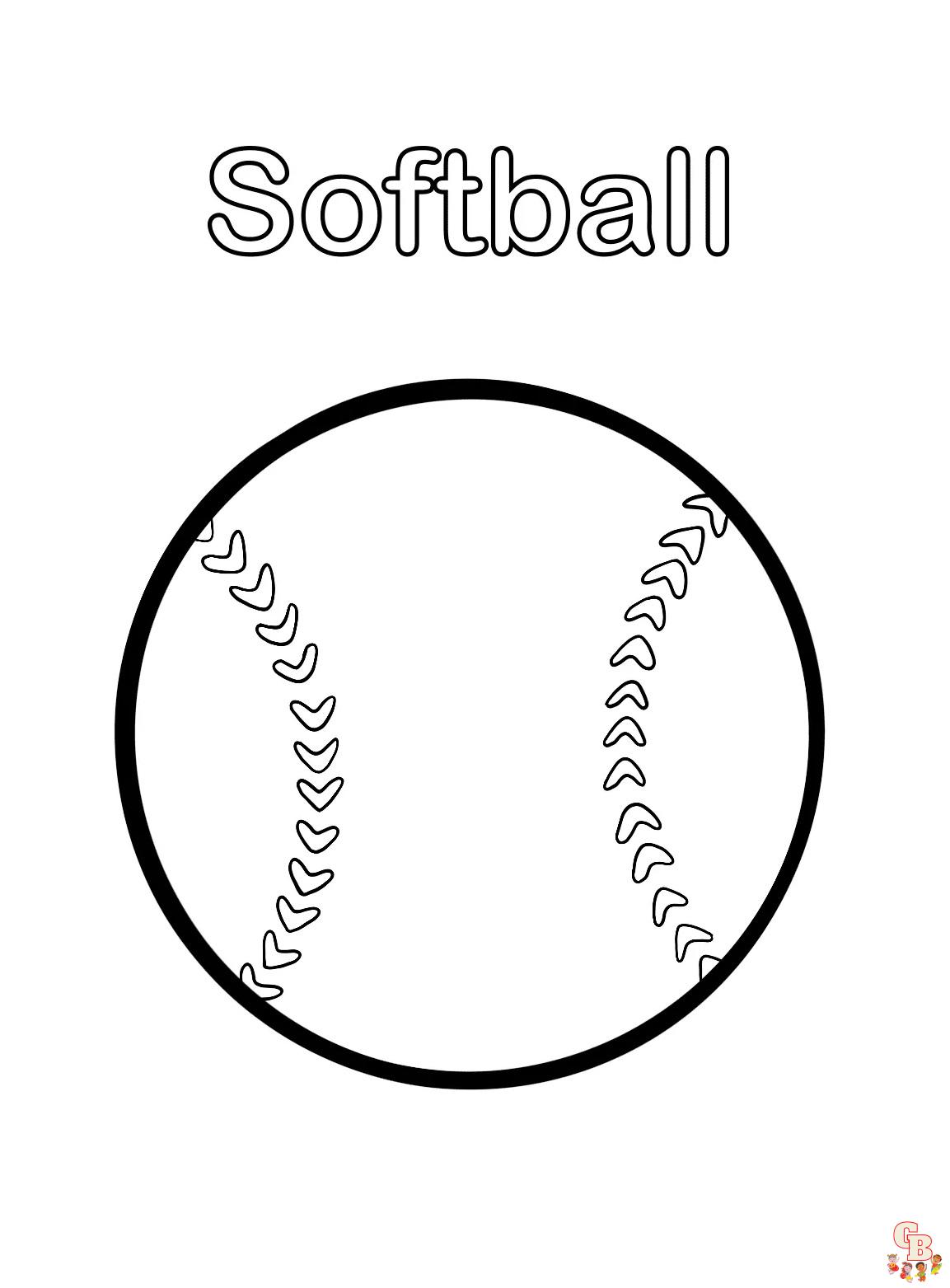 Softball Coloring Pages 2 1