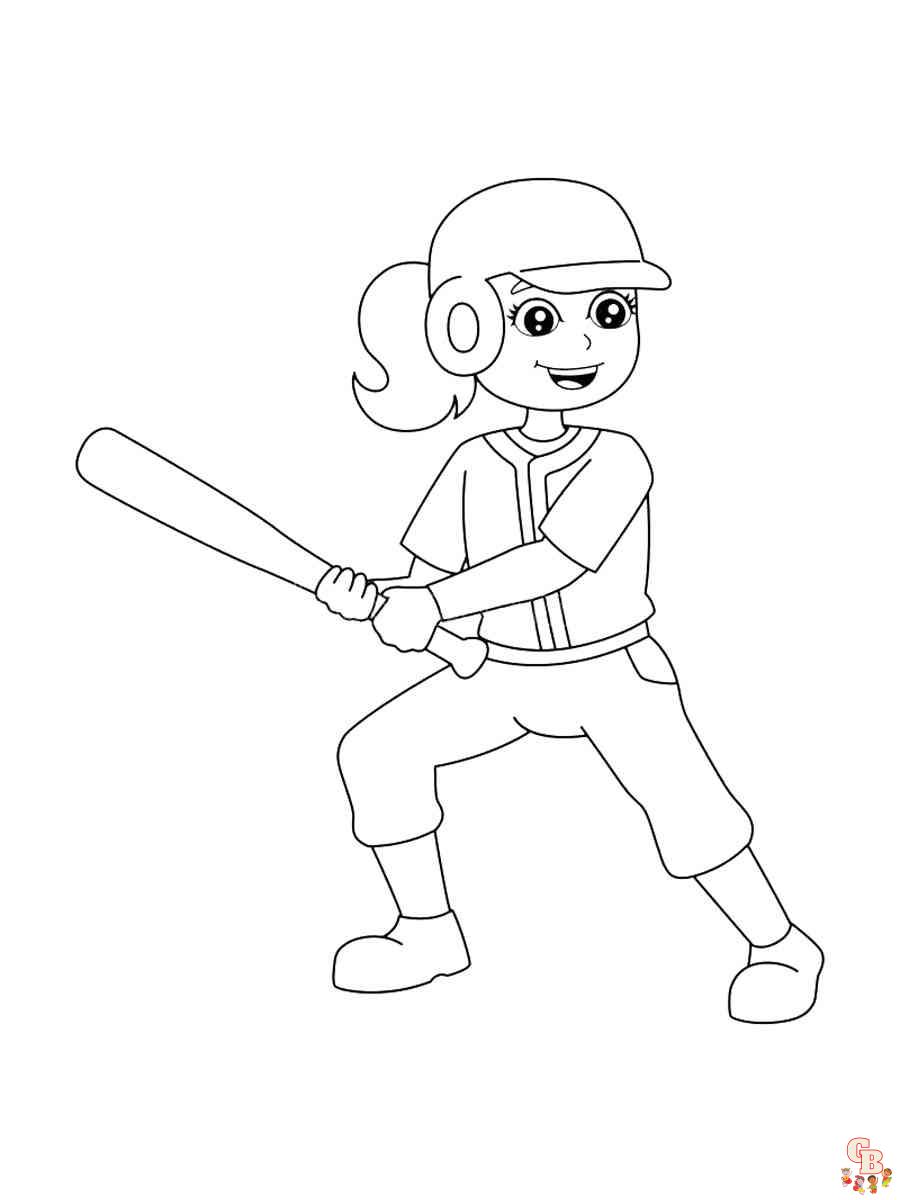 Softball Coloring Pages 2