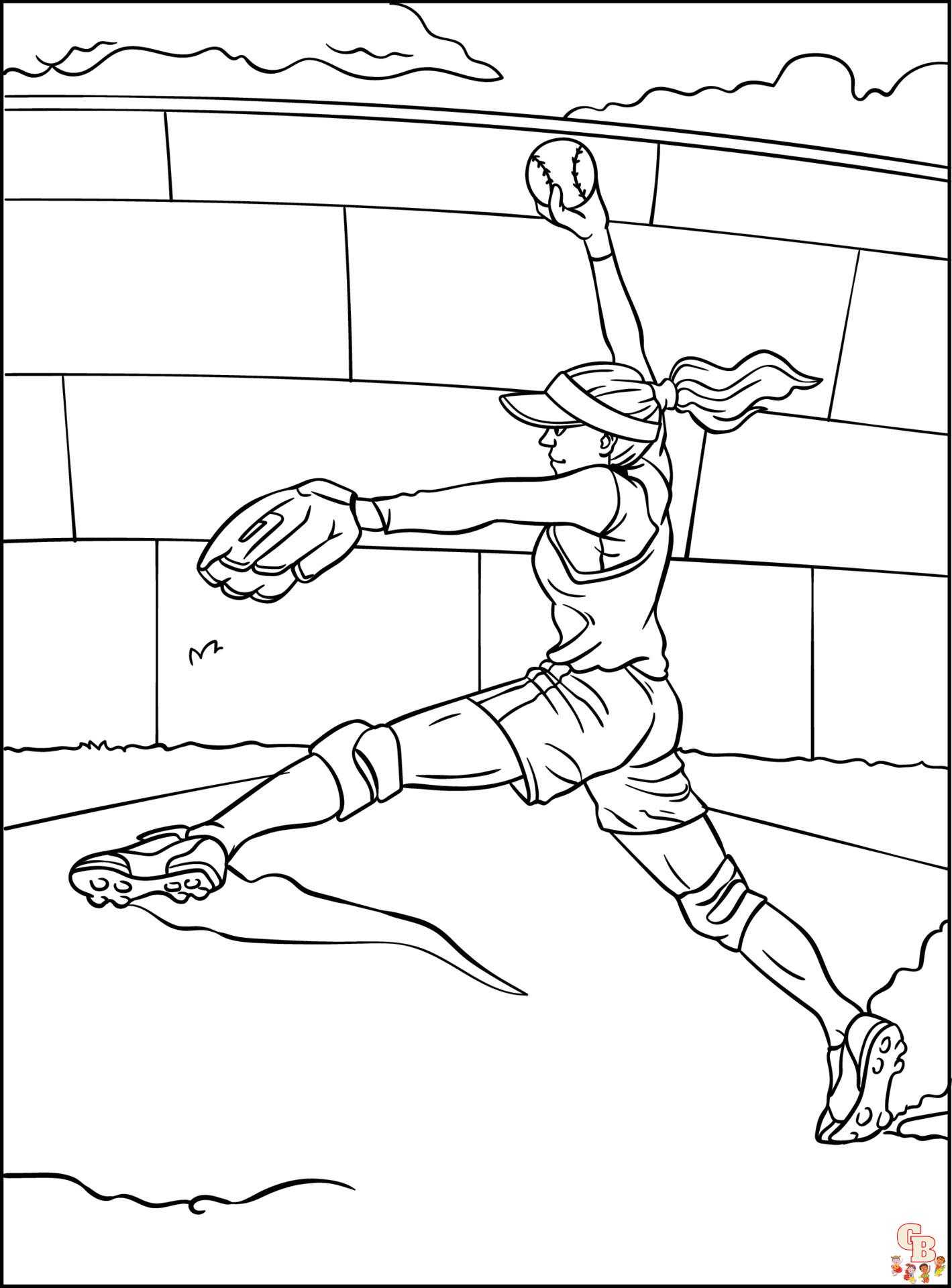 Softball Coloring Pages 3