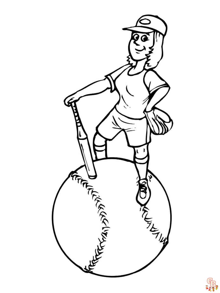 Softball Coloring Pages 5