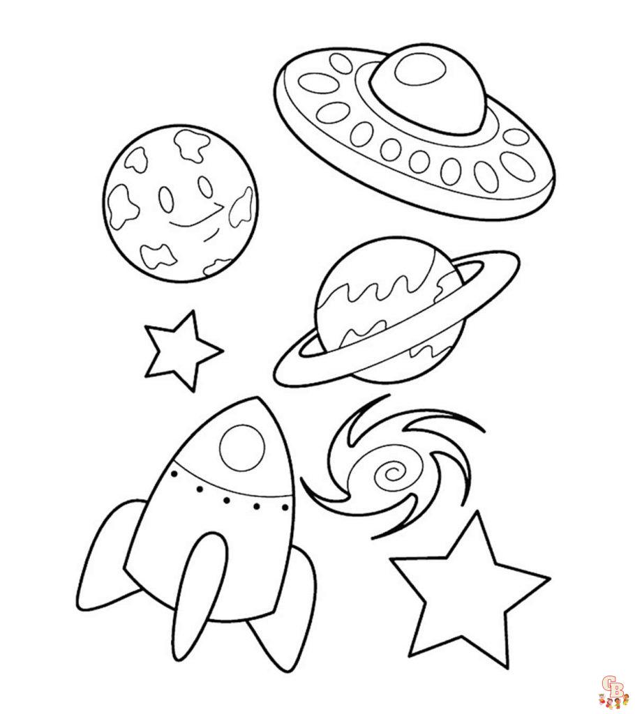 Spaceship Coloring Pages 2