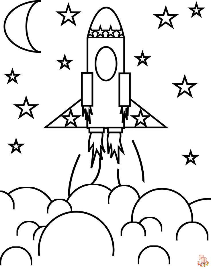 Spaceship Coloring Pages 6