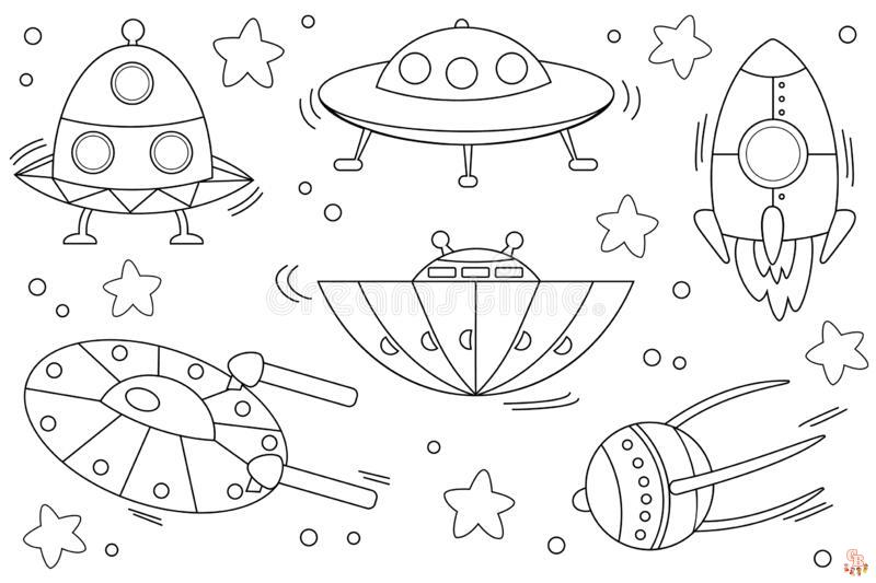 Spaceship Coloring Pages 8