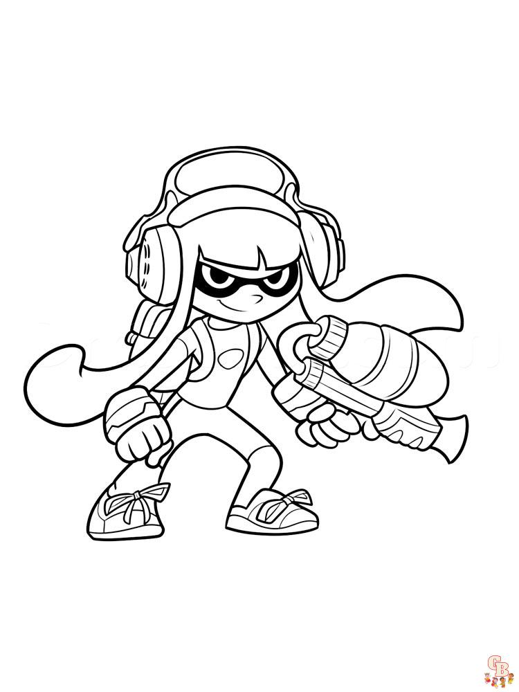 Splatoon Coloring Pages 1