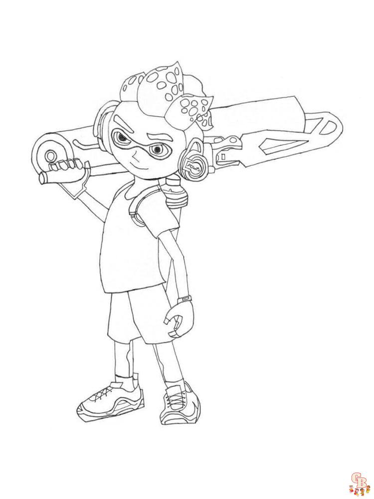 Splatoon Coloring Pages 11