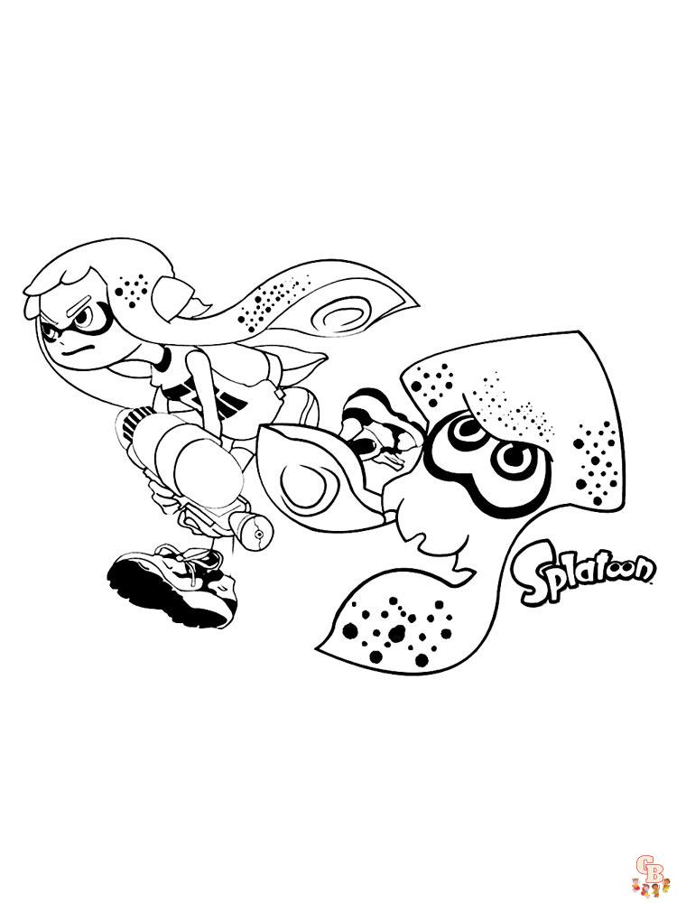 Splatoon Coloring Pages 7