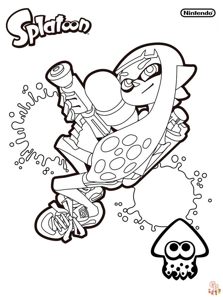 Splatoon Coloring Pages 9