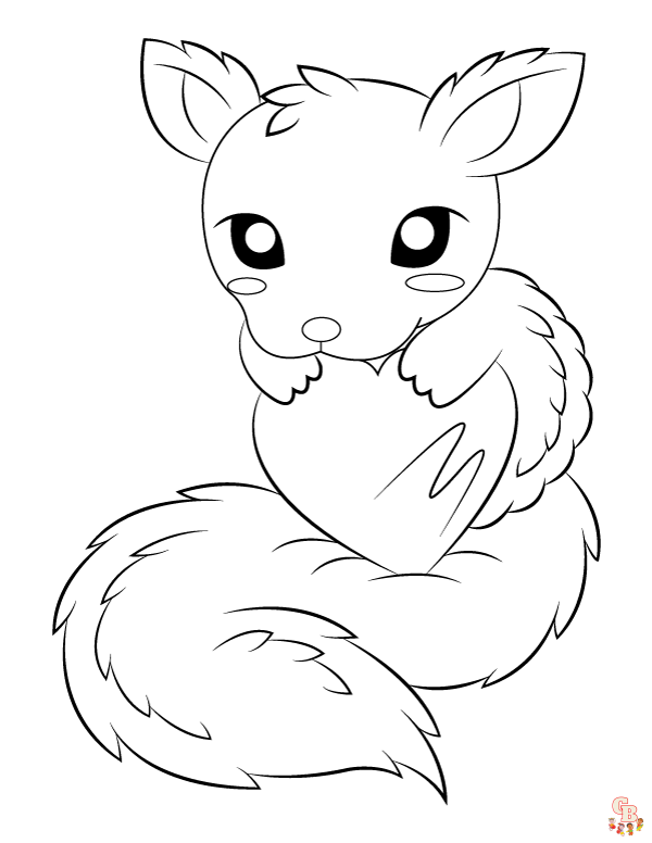 Squirrel Coloring Pages 1