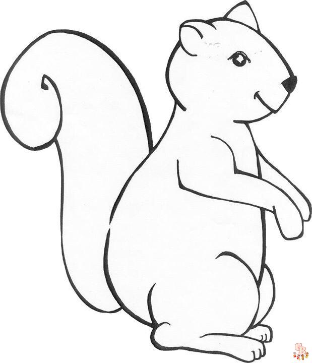 Squirrel Coloring Pages 2