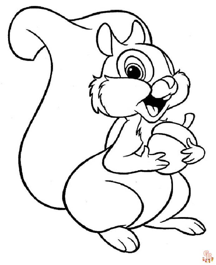 Squirrel Coloring Pages 7